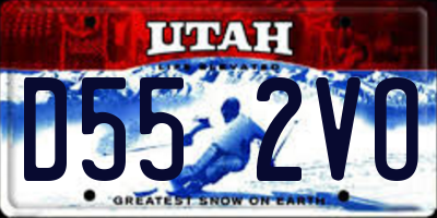 UT license plate D552VO