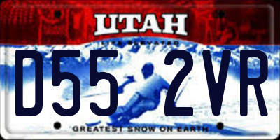 UT license plate D552VR