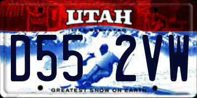 UT license plate D552VW
