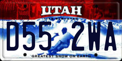 UT license plate D552WA