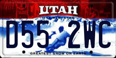 UT license plate D552WC