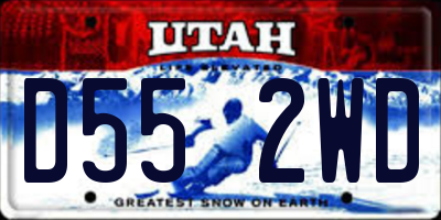 UT license plate D552WD