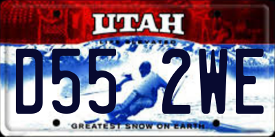 UT license plate D552WE