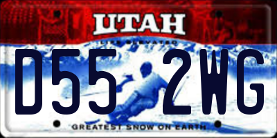 UT license plate D552WG