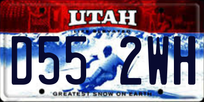 UT license plate D552WH
