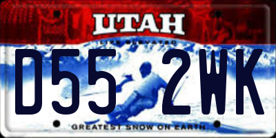 UT license plate D552WK