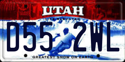 UT license plate D552WL