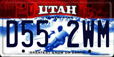 UT license plate D552WM