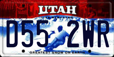 UT license plate D552WR