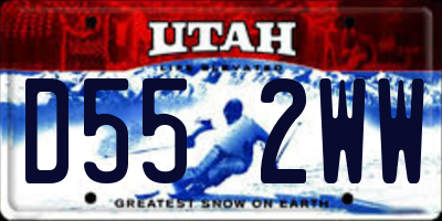 UT license plate D552WW