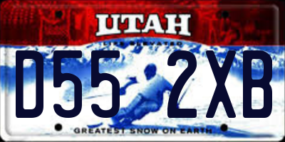 UT license plate D552XB
