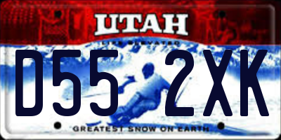 UT license plate D552XK
