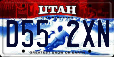 UT license plate D552XN
