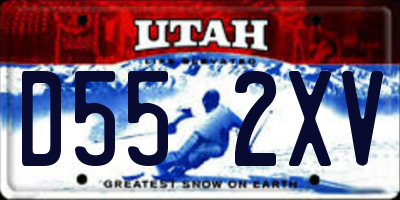 UT license plate D552XV