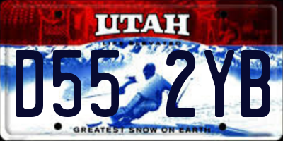 UT license plate D552YB