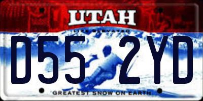 UT license plate D552YD
