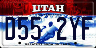 UT license plate D552YF