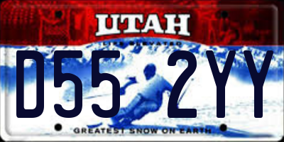 UT license plate D552YY