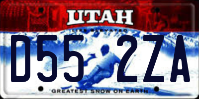 UT license plate D552ZA