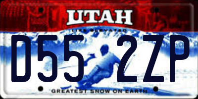 UT license plate D552ZP