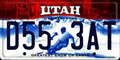 UT license plate D553AT