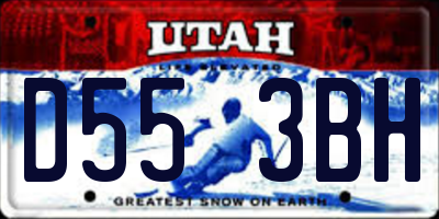 UT license plate D553BH