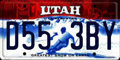 UT license plate D553BY