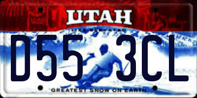 UT license plate D553CL