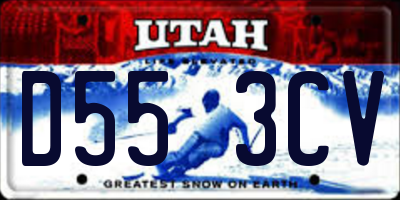 UT license plate D553CV
