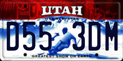 UT license plate D553DM