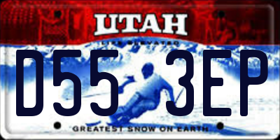 UT license plate D553EP