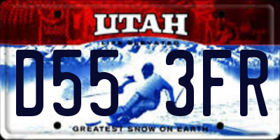 UT license plate D553FR