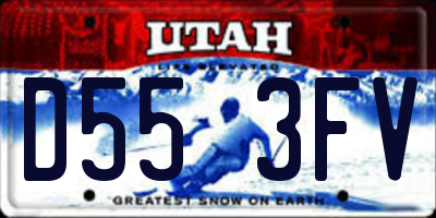 UT license plate D553FV