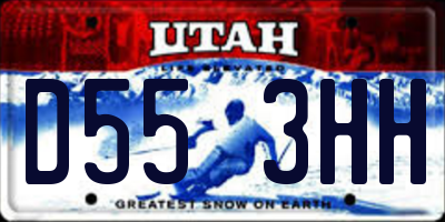 UT license plate D553HH