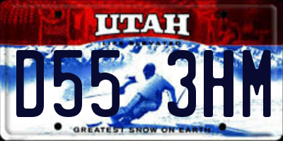 UT license plate D553HM
