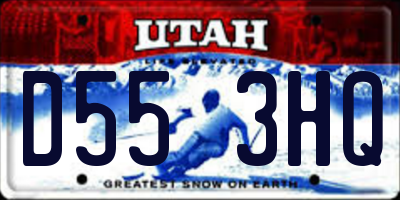UT license plate D553HQ