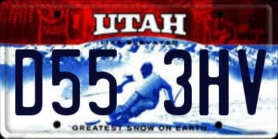 UT license plate D553HV