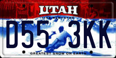 UT license plate D553KK