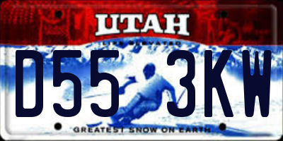 UT license plate D553KW