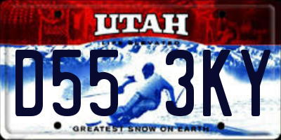 UT license plate D553KY