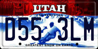 UT license plate D553LM