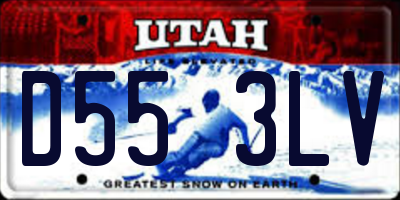 UT license plate D553LV