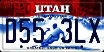UT license plate D553LX