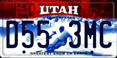 UT license plate D553MC