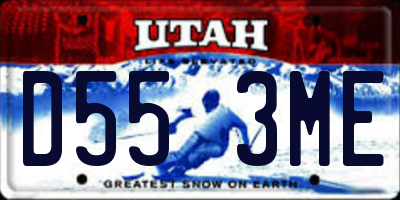 UT license plate D553ME