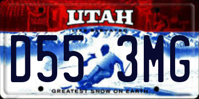 UT license plate D553MG
