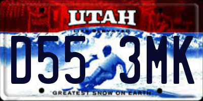 UT license plate D553MK