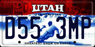 UT license plate D553MP