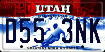UT license plate D553NK