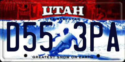 UT license plate D553PA
